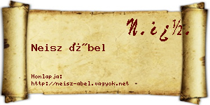 Neisz Ábel névjegykártya